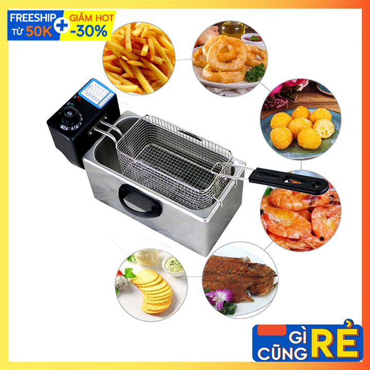 Bếp chiên nhúng điện, bếp chiên 3l tiết kiệm dầu