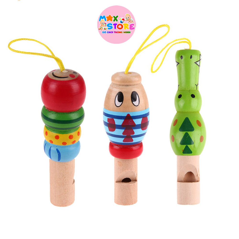 Đồ Chơi Còi Gỗ Tập Thổi Cho Bé
