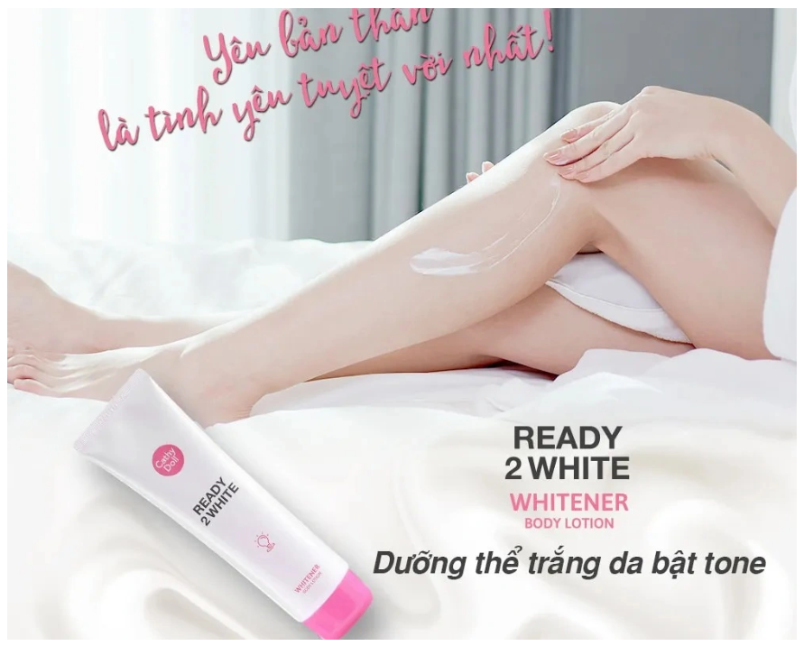 Sữa Dưỡng Thể Trắng Da Toàn Thân Ready 2 White CATHY DOLL 150ml - kem dưỡng thể chính hãng giữ ẩm, mờ nám làm trắng