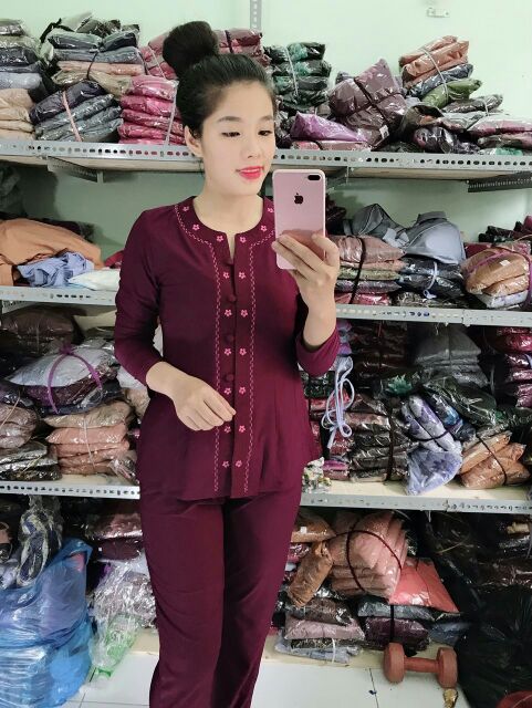 Đồ Lam Đi chùa - Áo Bộ Đi Chùa Thun Lắc
