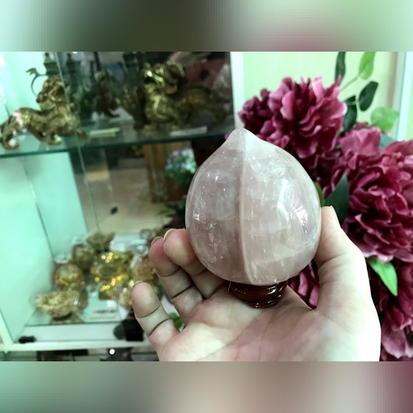 Quả Đào Đá Thạch Anh Hồng