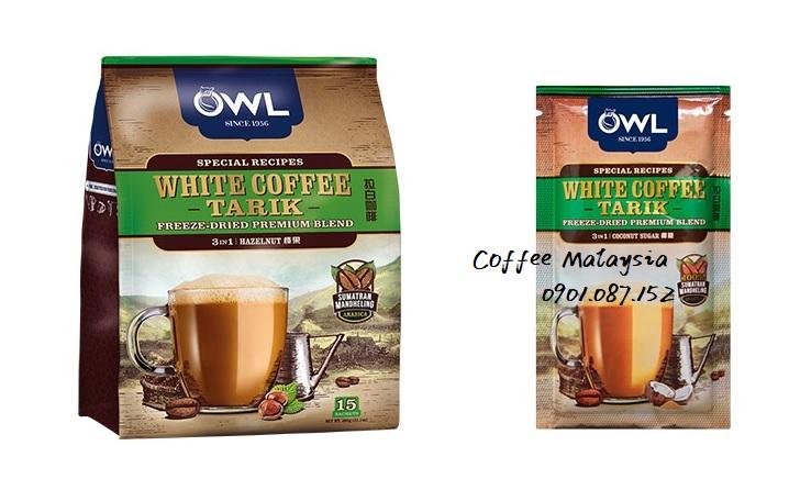 Cà phê trắng - OWL White Coffee vị hạt phỉ