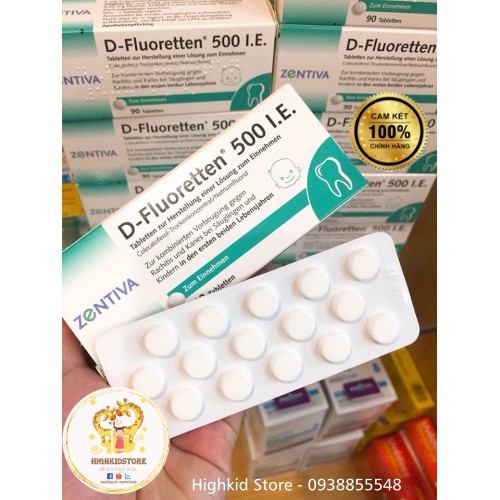 [HCM]Viên Vitamin D-Fluoretten 500 I.E Đức