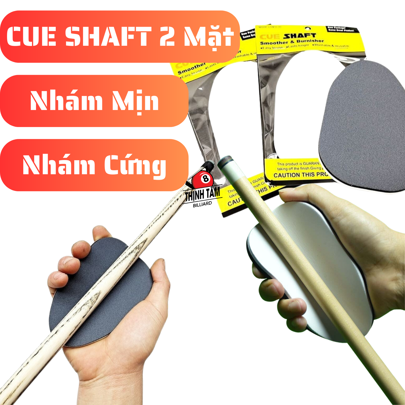 [THỊNH TÂM] Chà Nhám Đầu Cơ Bida Bi-A, Sửa Đầu Cơ Bida [ CHÀ NHÁM ]
