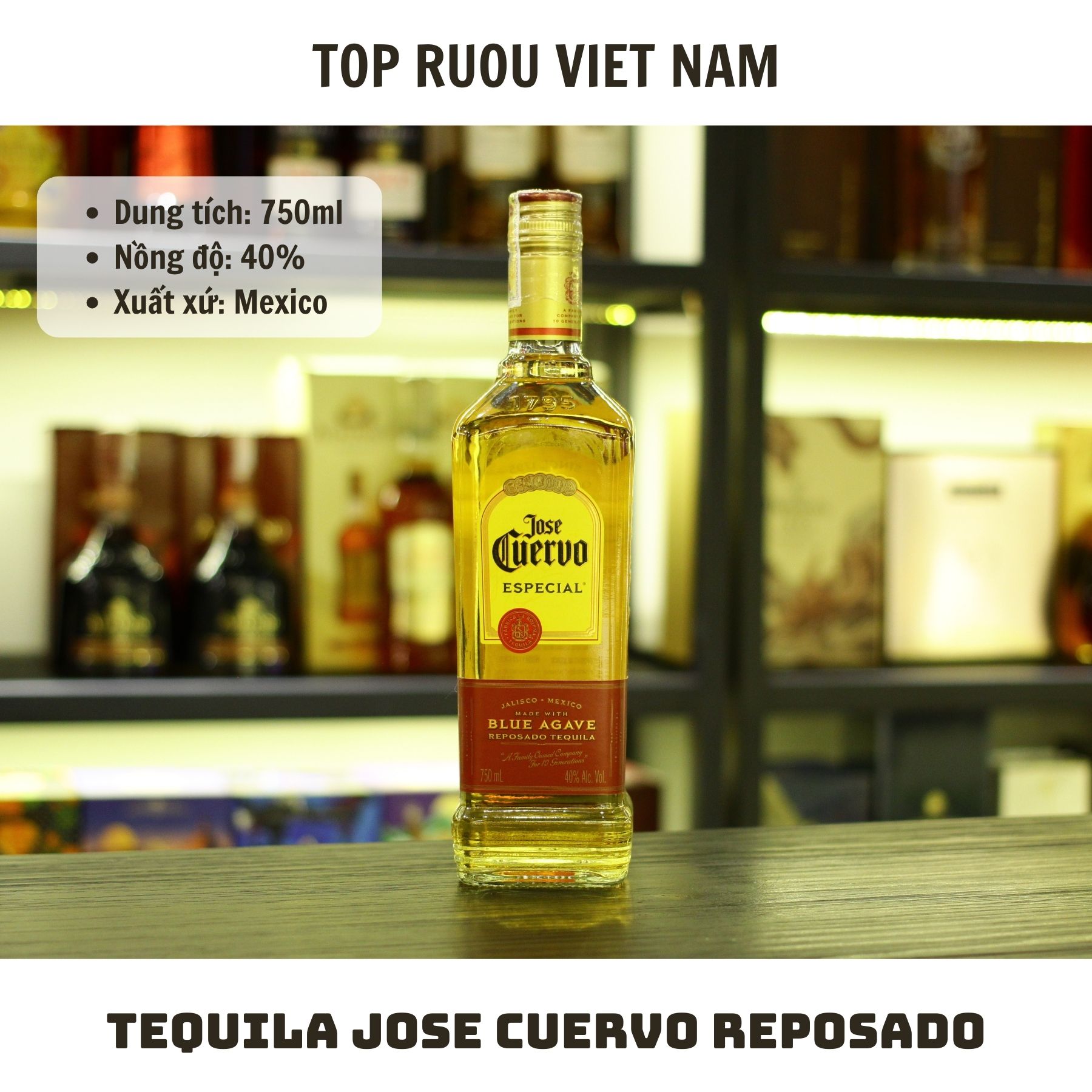 [Top Rượu VN] Tequila Jose Cuervo - Olmeca Reposado - Donjulio 700ml [Chính Hãng]