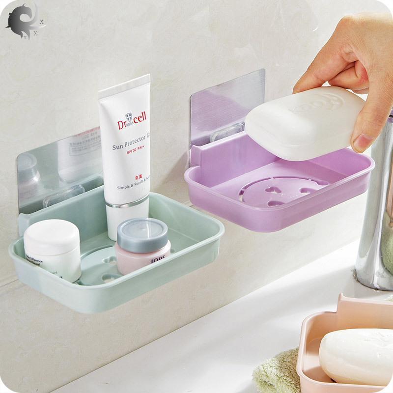 Khay, Kệ Để Xà Phòng Hình Mặt Cười Dán Tường