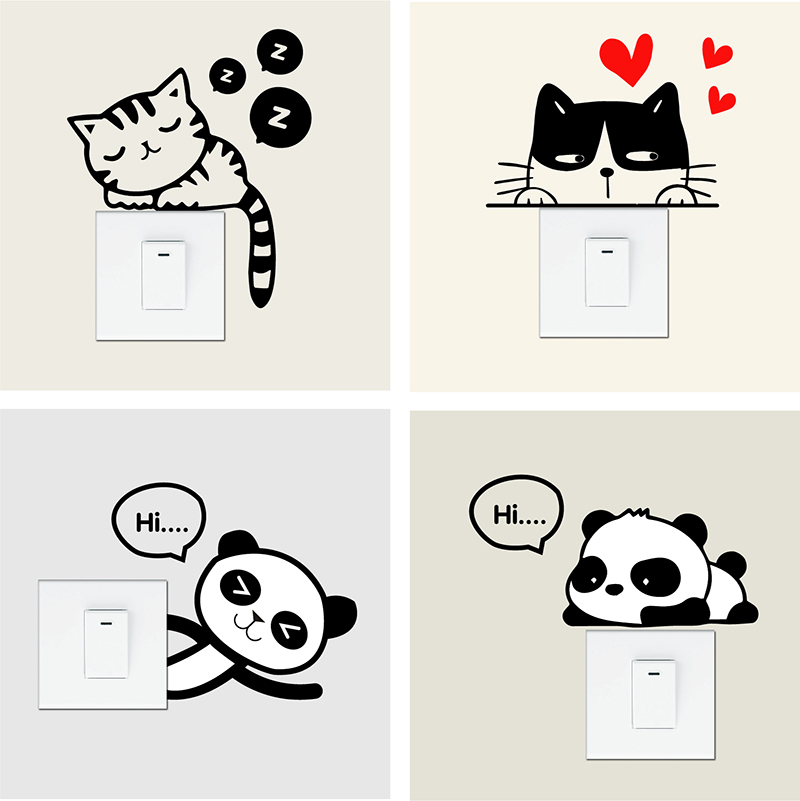 Miếng dán decal trang trí ổ điện, tường, cửa