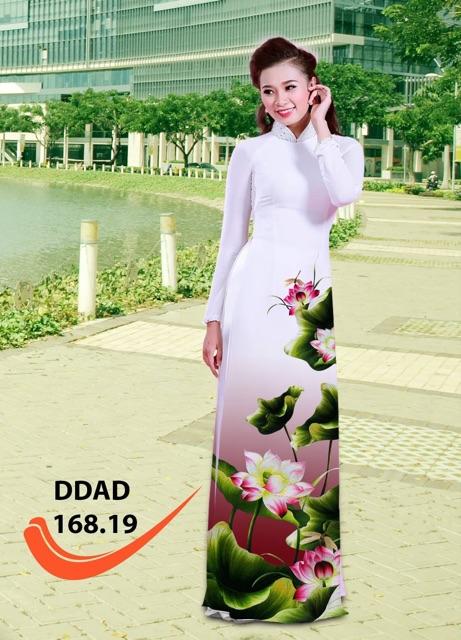 [HCM]Vải áo dài in hoa sen