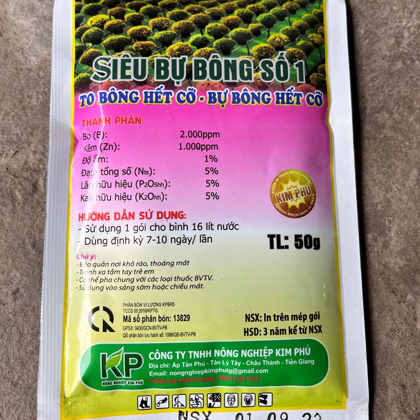 Phân bón siêu bự bông bông to hết cỡ mập nụ lâu tàn (50gr)