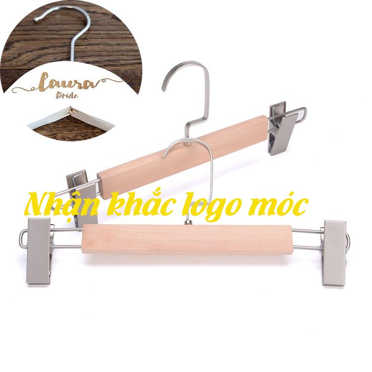Móc Kẹp Gỗ Không Sơn 32cm ( Bộ 10 móc )