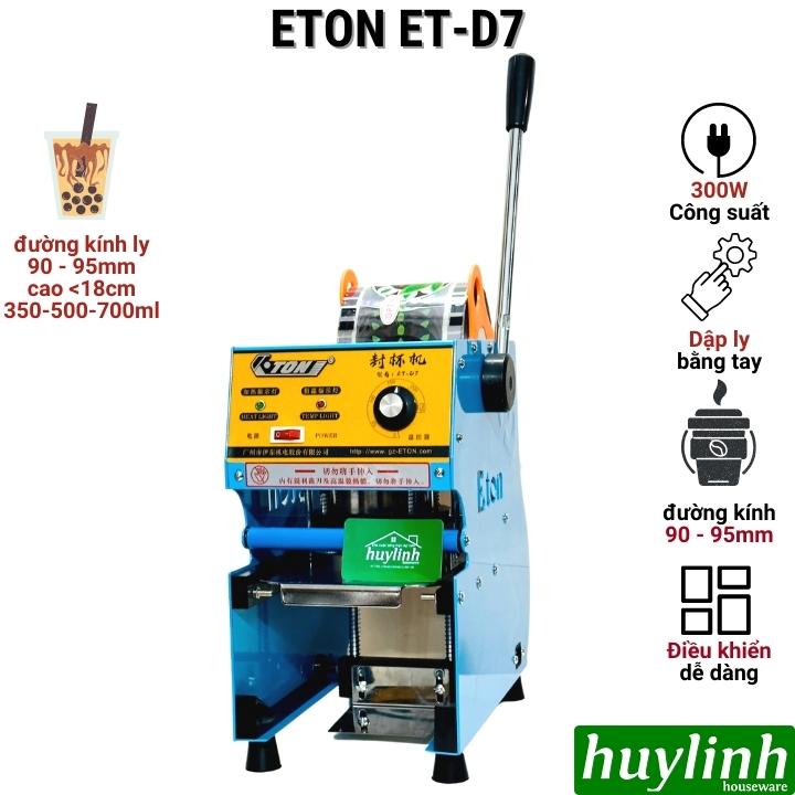 Máy dập nắp cốc bằng tay eton et-d7 - hàng nội địa