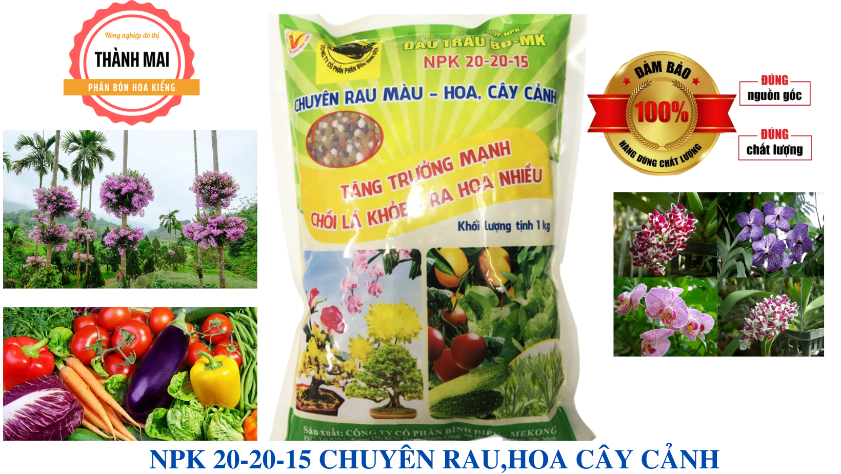 PHÂN BÓN ĐẦU TRÂU NPK 20-20-15 (1KG)