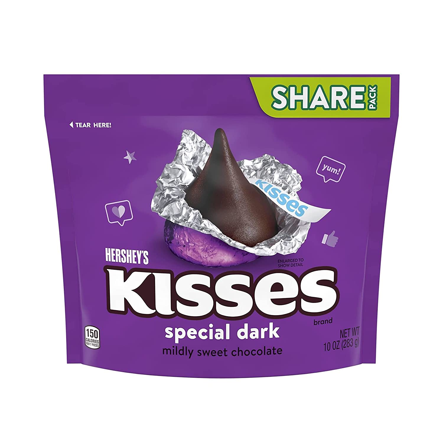 Socola Hershey s Kisses Special Dark 283g share pack.
