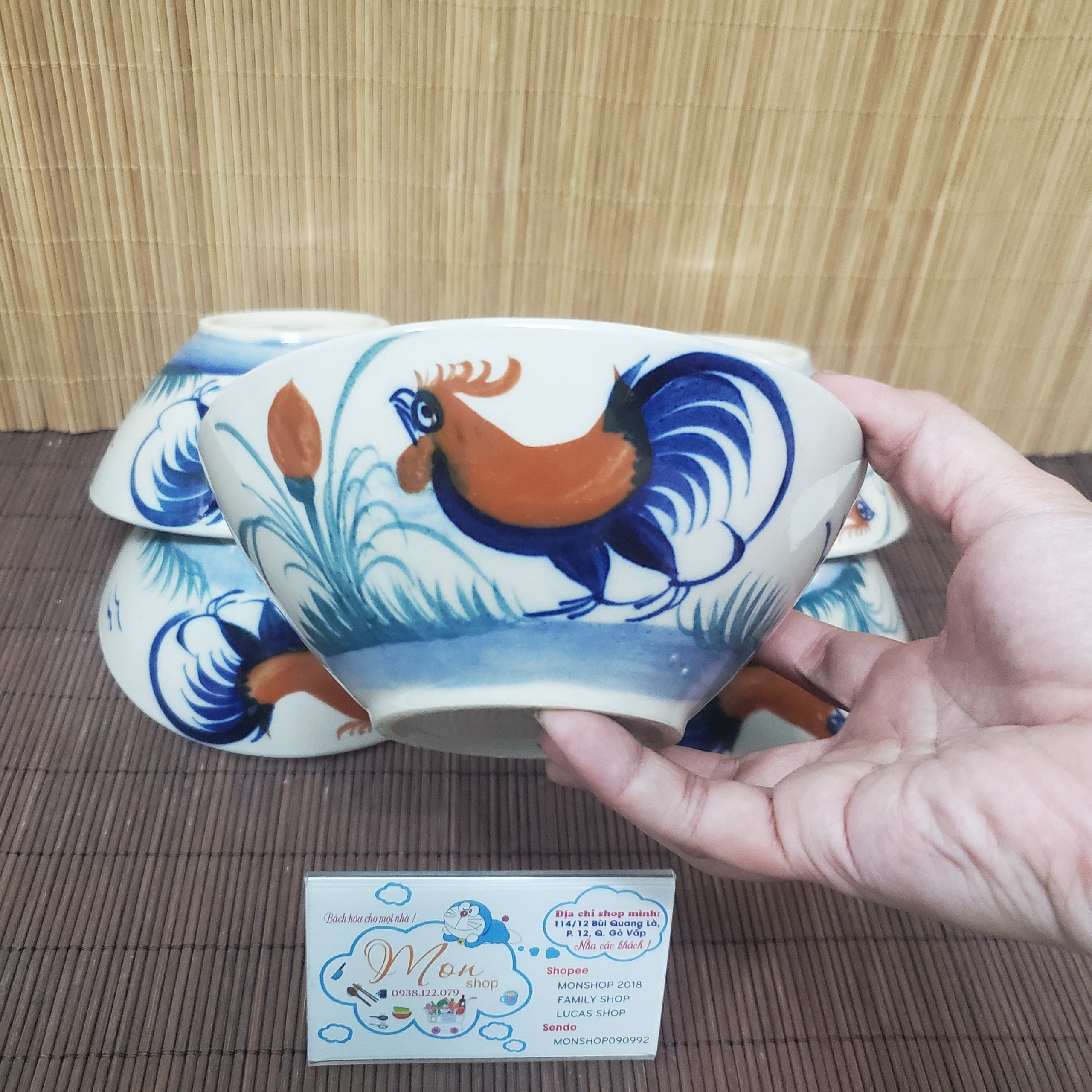 [Freeship MAX]COMBO 3-5c CHÉN CƠM LỚN HÌNH CON GÀ (MẪU CHÉN CHÓP NÓN) ĐẤT NUNG CAO CẤP