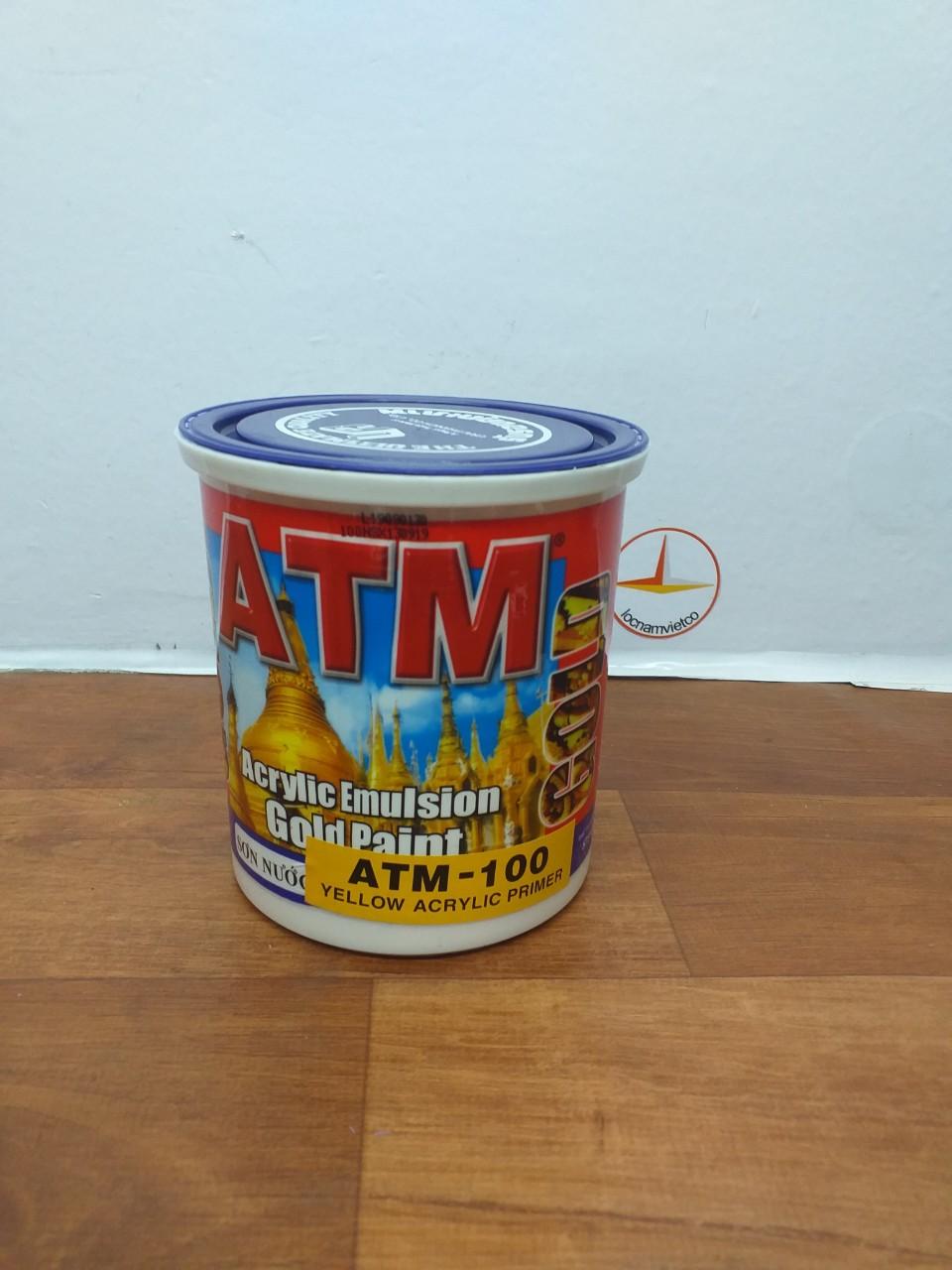 Sơn lót sơn nhũ vàng atm 100 875ml, lót cho bê tông