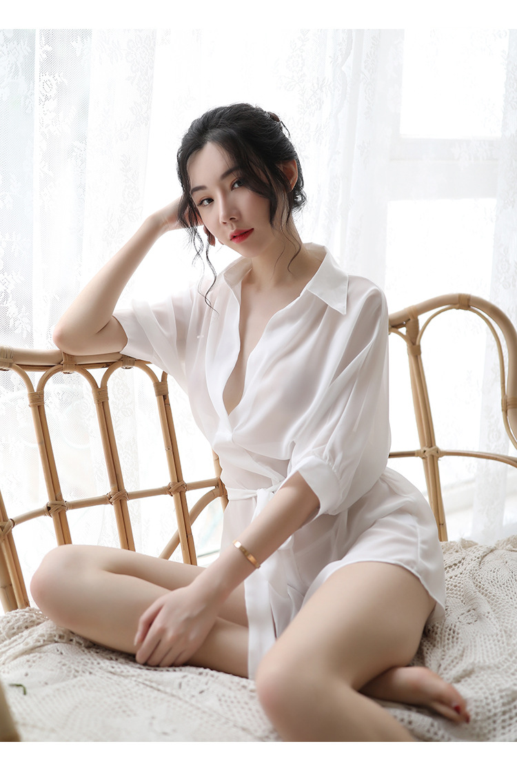 Áo Sơ Mi Xuyên Thấu Voan Mịn