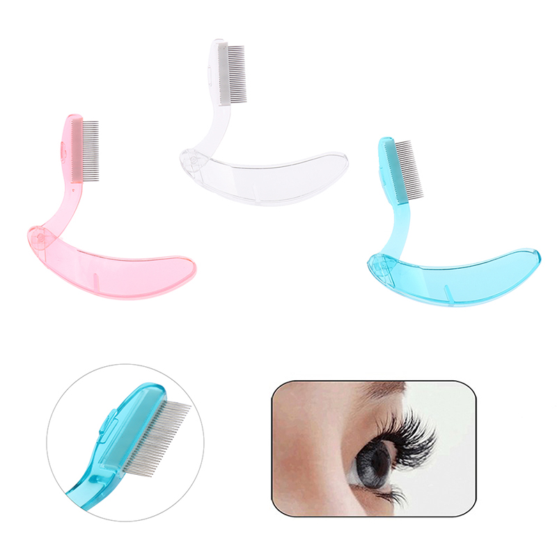 Xingwendanp 1 chiếc lược chải lông mày gấp gọn Lược tách lông mi Lược chải lông mi lông mày