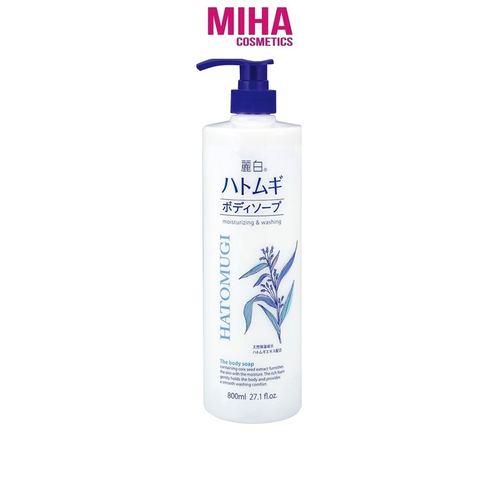 Sữa Tắm Dưỡng Ẩm Trắng Da HATOMUGI 800ml Nhật Bản