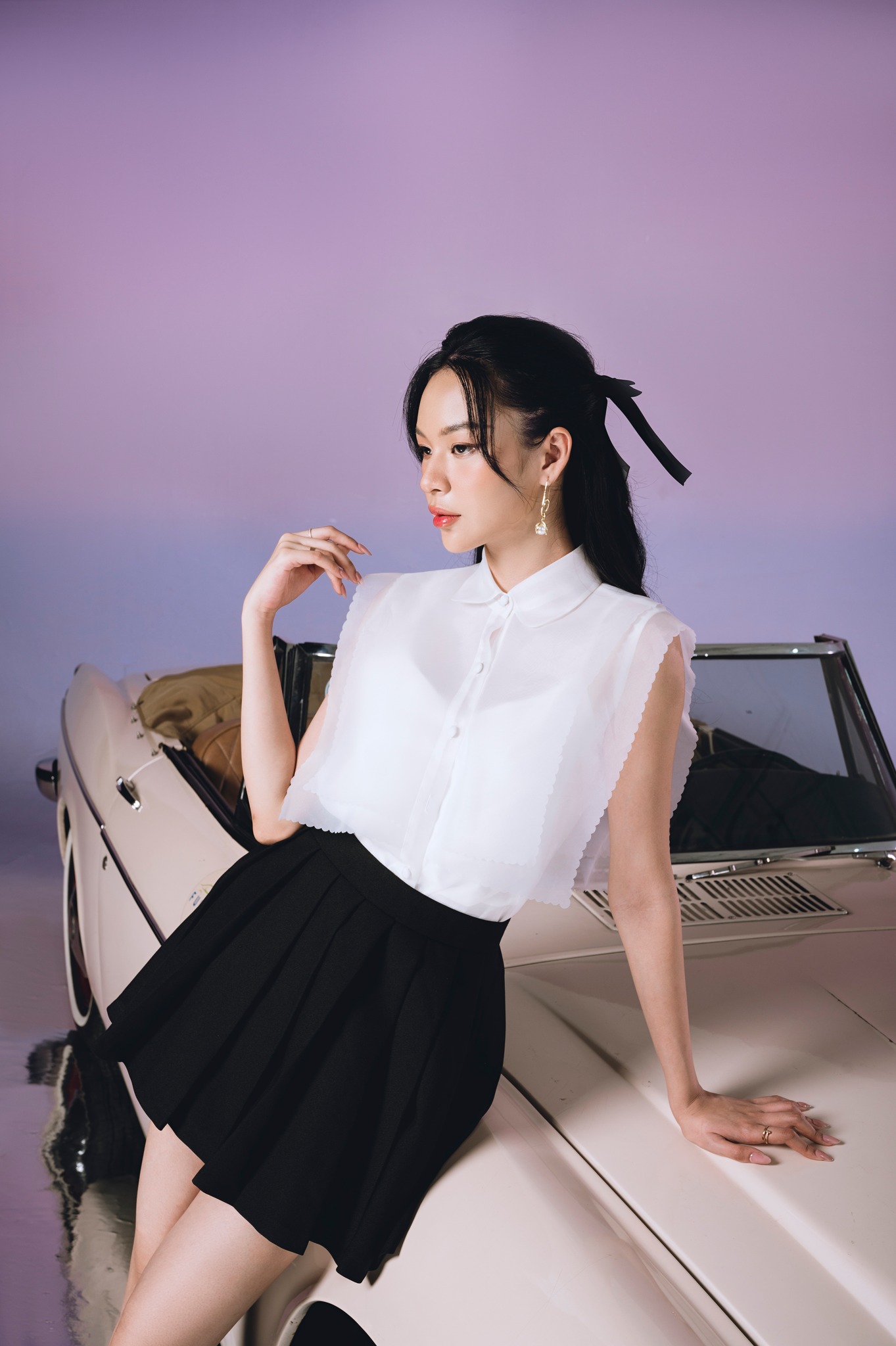 Armous - Áo sơ mi Pony vải organza