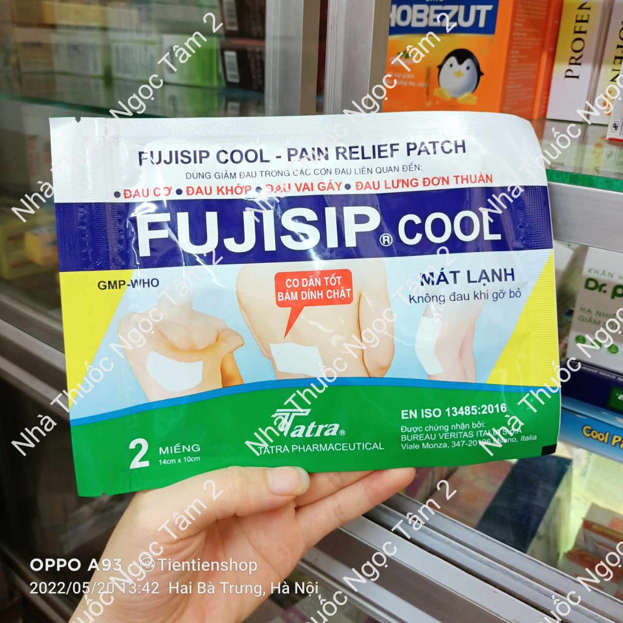 Cao dán giảm đau FUJISIP cool gói 2 miếng mát lạnh