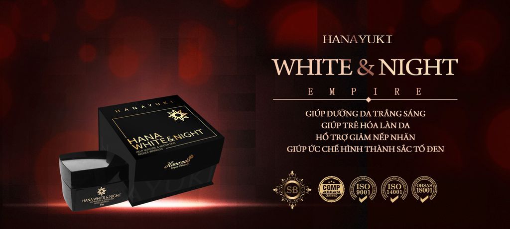 kem dưỡng trắng da ban đêm Hanayuki