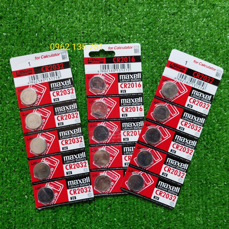 Vỉ 5 viên PIN MAXELL CR2016, CR2025, CR2032