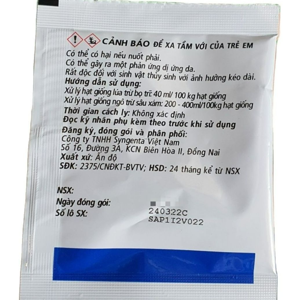 (Combo 10 gói)💎 Thu ố c sử lý Hạt Giống Cruiser "Plus (8ml)💖 SYNGENTA PHÁP. lúa , bắp (ngô)