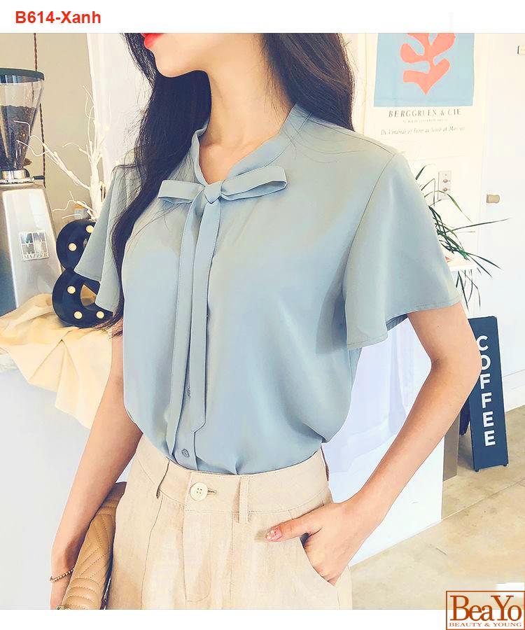 [HCM]B614-ÁO SƠ MI CỘT NƠ BeaYo