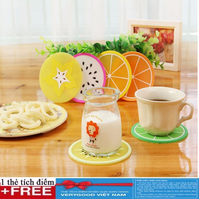 Set 5 miếng lót cốc hình hoa quả sgr2222