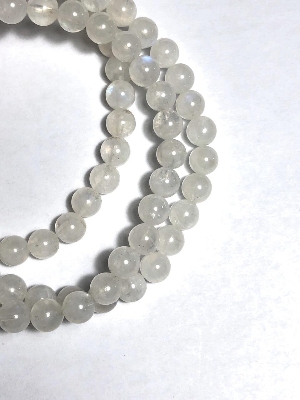 [FreeshipMAX] Vòng tay đá  Moonstone 6mm quấn 3 vòng