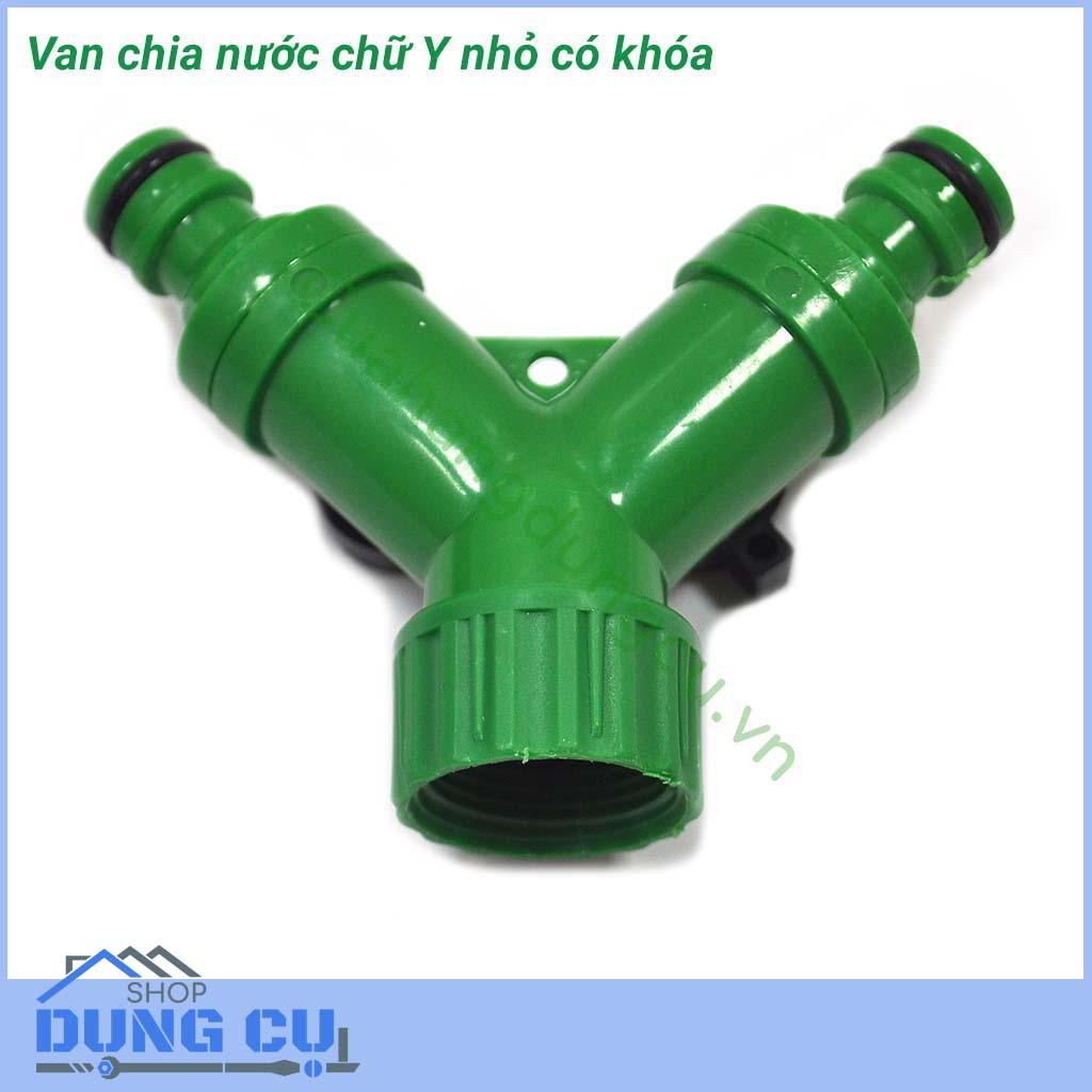 Van chia nước chữ Y có khóa nhỏ