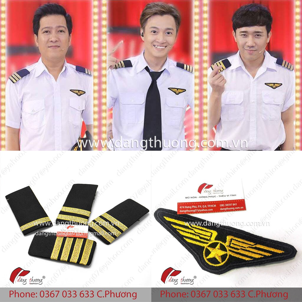 [HÀNG CÓ SẴN]Logo phi công may vào ngực áo/ nón