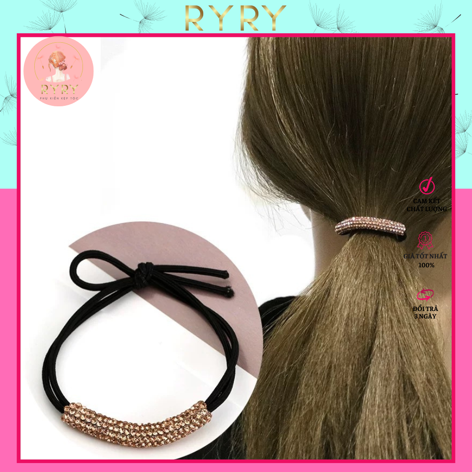 Dây Cột Tóc Đính Đá Xinh Xắn Thời Trang Hàn Quốc