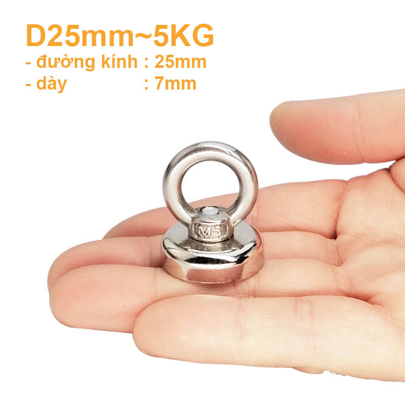 Móc treo nam châm D25mm 5KG