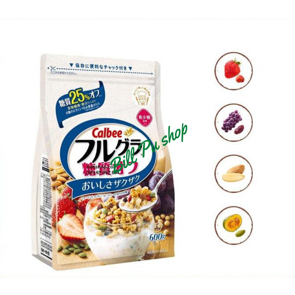 Ngũ Cốc Trái Cây Calbee Đỏ 800G - Nhật Bản