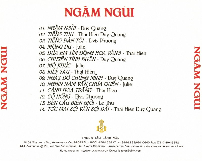 Bộ 6 đĩa cd nhạc Làng Văn 6