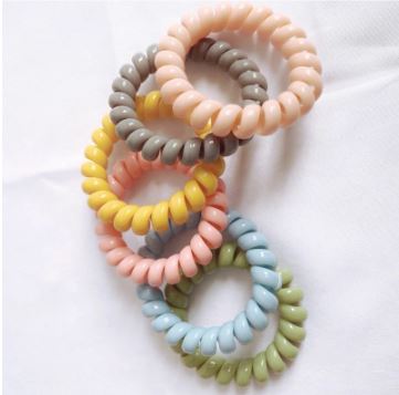 Dây Buộc Tóc Lò Xo Nhiều Màu nhựa dẻo lớn -nhỏ