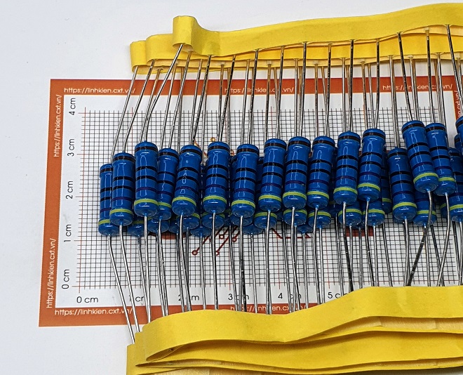 Điện trở vạch 2W 1% chân đồng các giá trị (dây 10 chiếc)