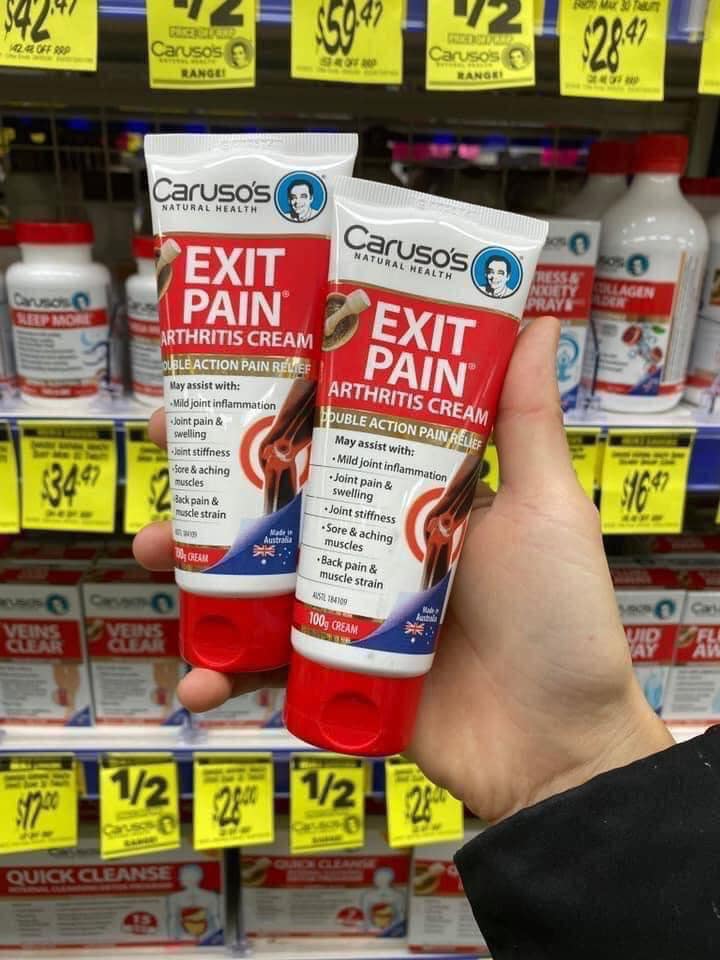 Carusos Natural Health Exit Pain Arthritis Cream