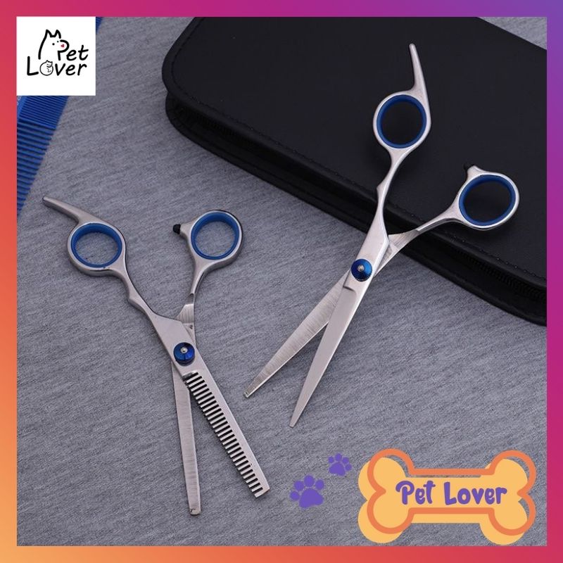 [Hoàn Tiền 10%] Kéo Cắt Lông Cho Chó Mèo, Kéo cắt lông chó siêu sắc bén, Chất thép tốt, cầm vừa tay - Petlove