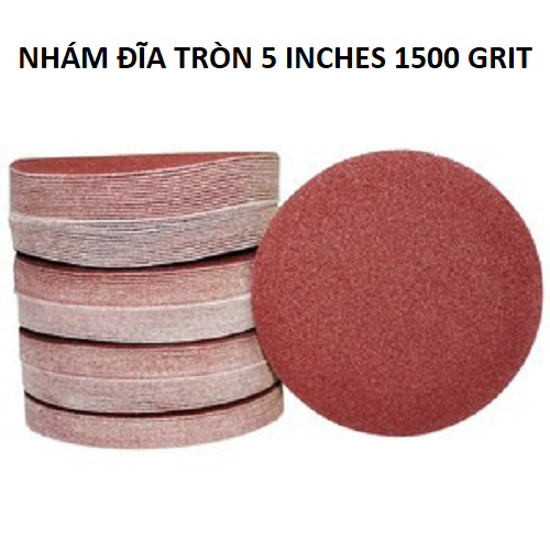 [HCM]Bộ 10 tờ nhám đĩa tròn 5 inches ( 125mm ) 1500 Grit ( Taiwan )