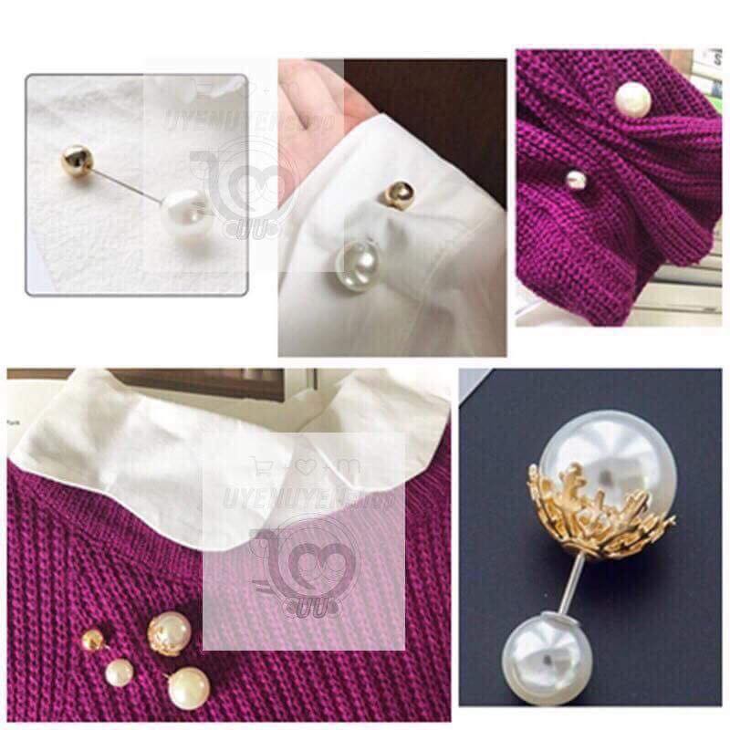 Set 7 mẫu cài áo giả ngọc trai
