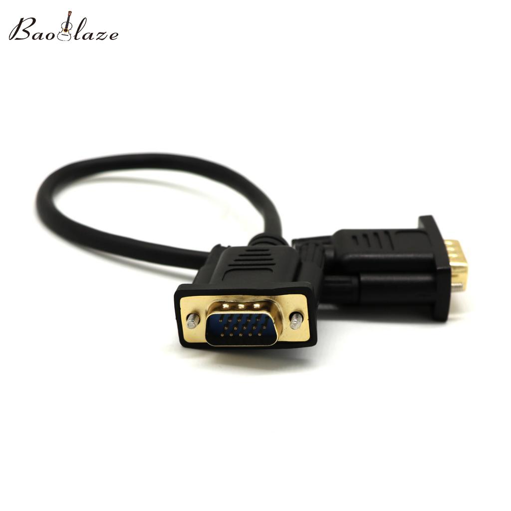 Baoblaze 15Pin VGA Short Video Cable Extension Cord Male to Male for Monitor 30cm