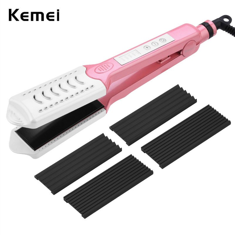 Máy Duỗi Bấm Tóc 6 Thẻ Kemei Km 1982