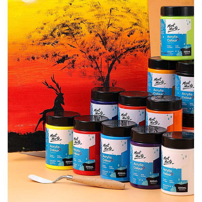 [Giao Hỏa Tốc] Màu Acrylic Mont Marte 300ml Signature