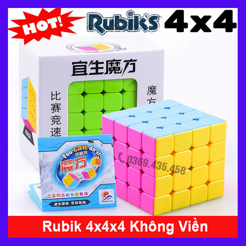 Rubik 4x4 Qiyi Rubik 4x4x4 Hàng Xịn Trơn Xoay Cực Mượt