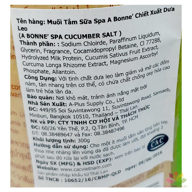[HCM]Muối tắm cát sữa bò Spa Milk Salt (túi)