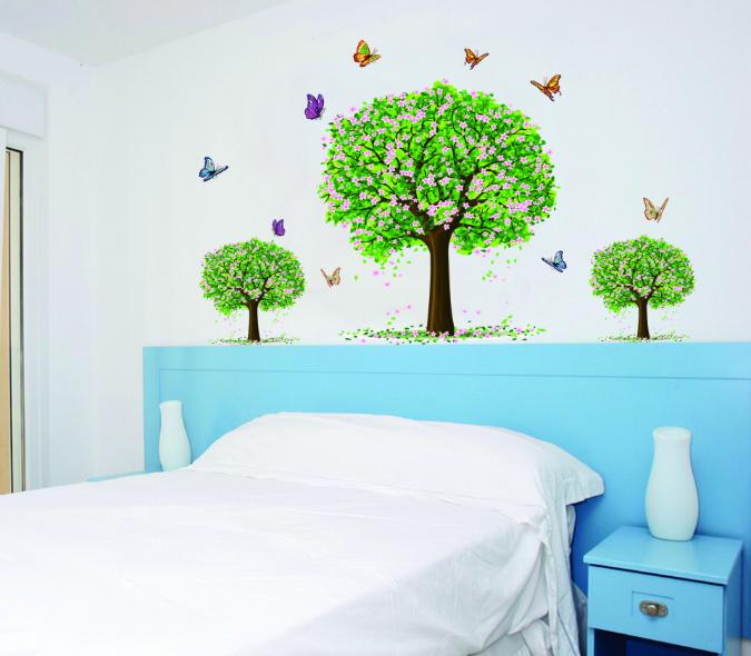 Decal trang trí 3 Cây Xanh lớn