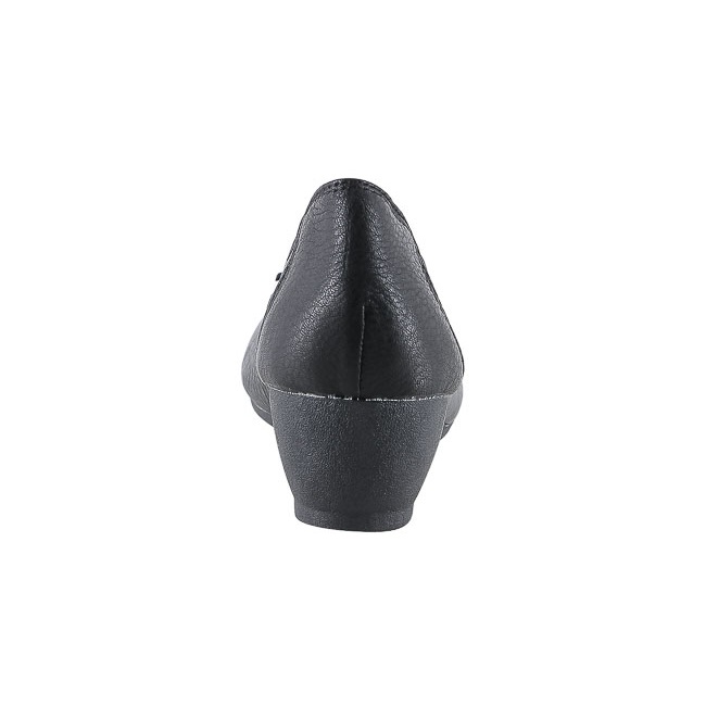 Giày nữ da bò 3 phân màu đen HK7939