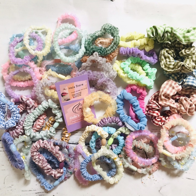 Dây buộc tóc Scrunchies đủ các màu, các kiểu, các size